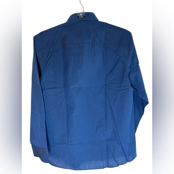 Unlisted by Kenneth Cole Blue Button-down Dress Shirt Slim Fit Size L - Picture 5 of 12